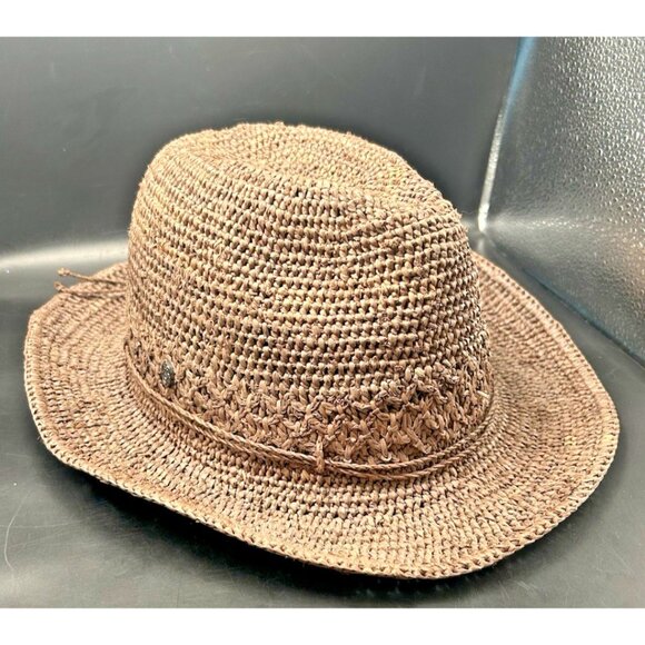 Helen Kaminski XY Nougat Woven Raised Band 100% Raffia Sun Hat Women\'s Packable main image 4